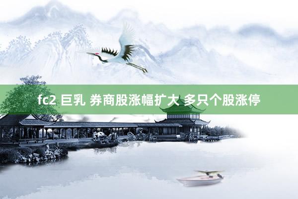 fc2 巨乳 券商股涨幅扩大 多只个股涨停